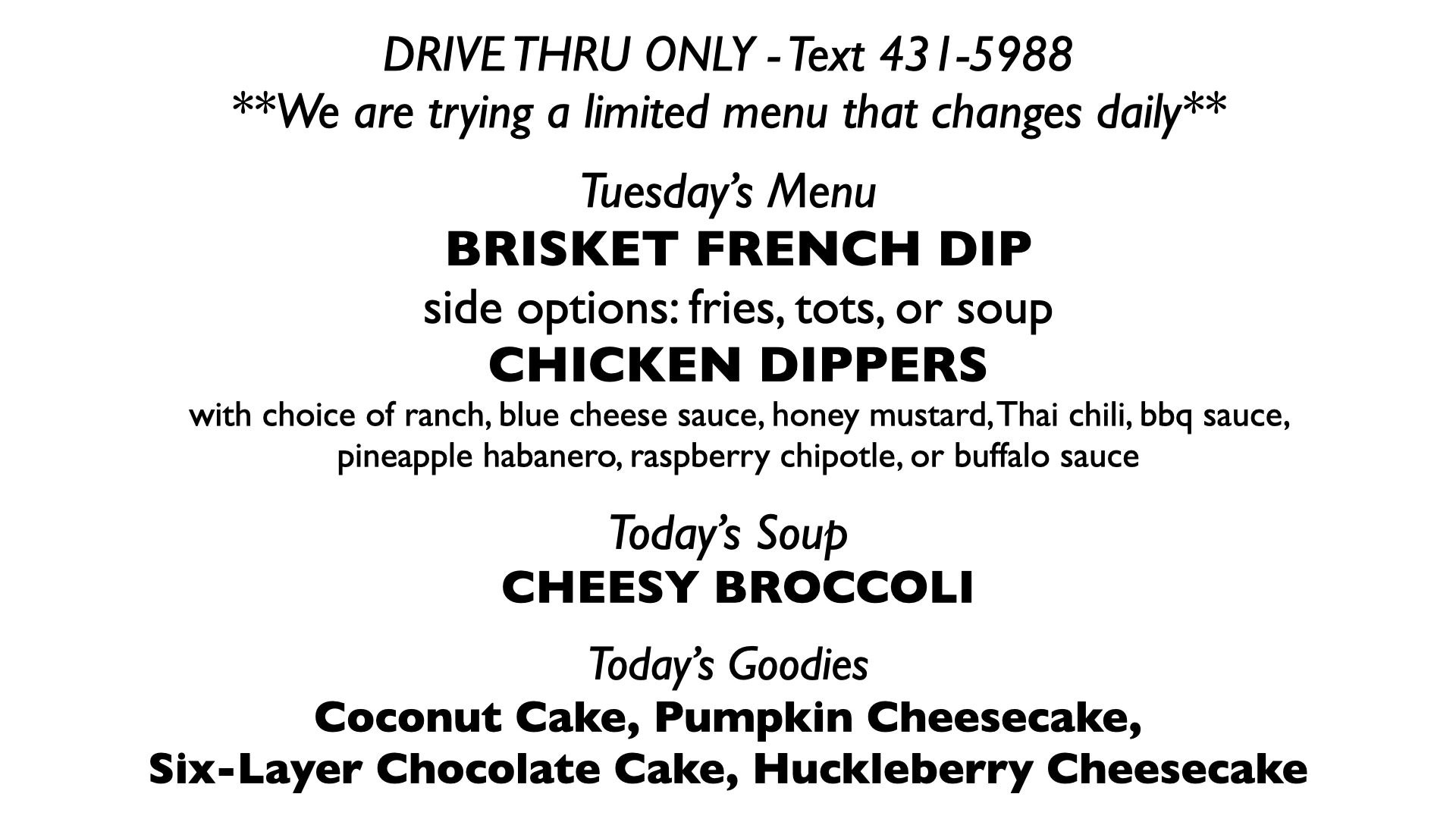 Goodies Fast Casual Restaurant, Desserts